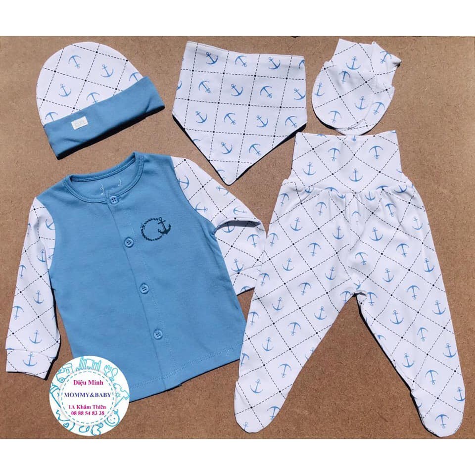 M1050 SET SƠ SINH TỔNG HỢP NEWBORN MOMMA BABY (ib màu)