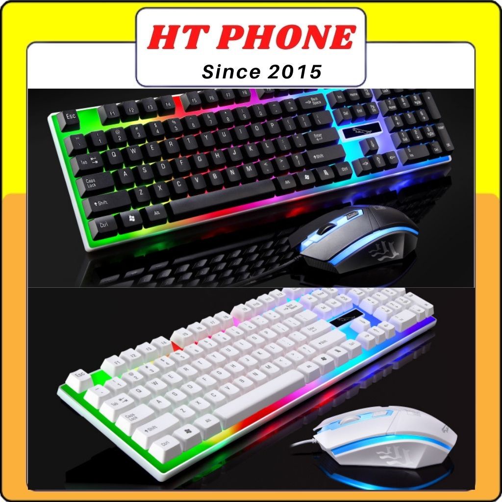 Bàn phím máy tính giả cơ gaming giá rẻ dùng cho máy tính laptop có dây - HT PHONE