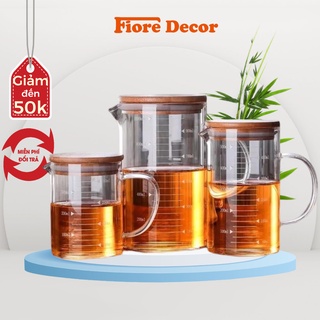 Cốc thuỷ tinh chia vạch , cốc pha sữa chia vạch cho bé Fiore