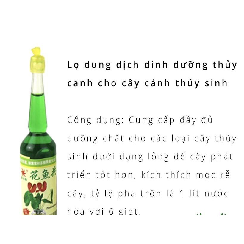 5 LỌ DUNG DỊCH THỦY CANH DÙNG CHO HOA CÂY CẢNH THỦY SINH - CÓ SẴN
