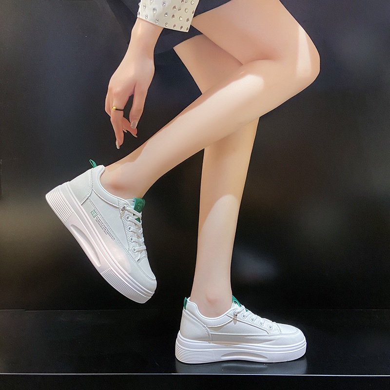 Giày Da Nữ Không Cần Buộc Độn Đế 5 Phân Phong Cách Thời Trang Êm Nhẹ - Q180