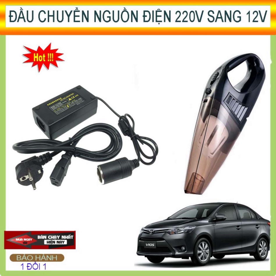 Đầu Chuyển Nguồn Điện 220v Sang 12v, Đầu Chuyển Nguồn Trên Ô Tô Dùng Tại Nhà Cao cấp. Chất lượng, an t