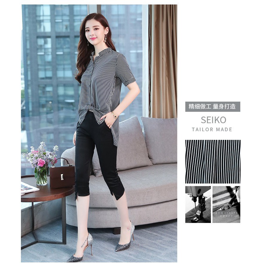 [GIÁ CỰC SỐC] SET ÁO SƠ MI SỌC QUẦN LỮNG CÁ TÍNH S3031