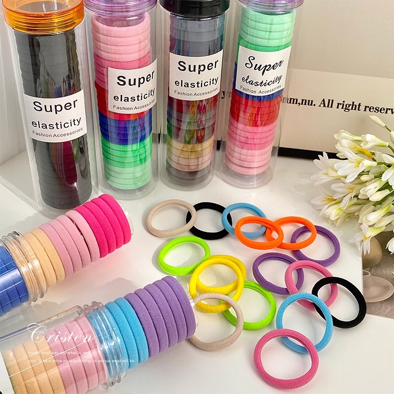 Dây Buộc Tóc Màu Kẹo Ngọt Không Làm Tổn Thương Tóc Thời Trang Mùa Hè 2023