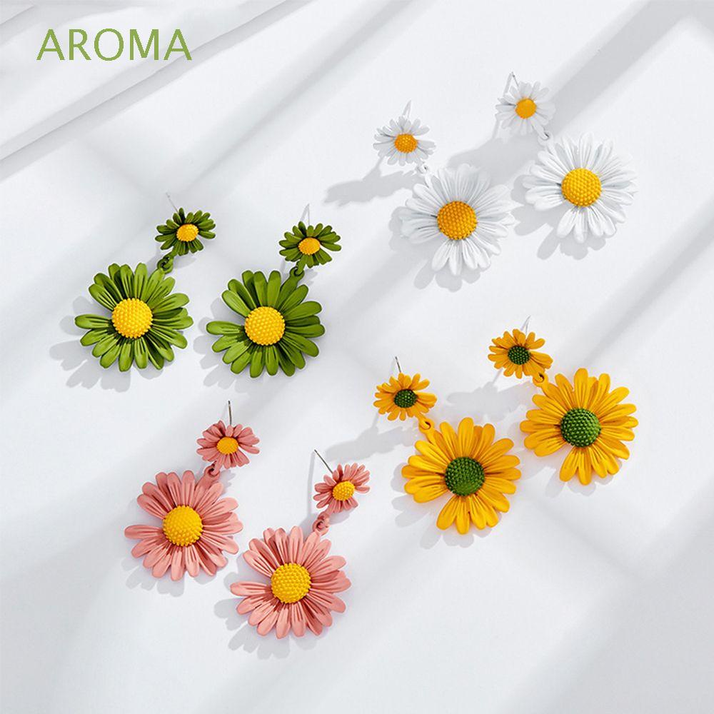 Bông Tai Dáng Dài Hình Hoa Thời Trang Mùa Hè Xinh Xắn Cho Nữ