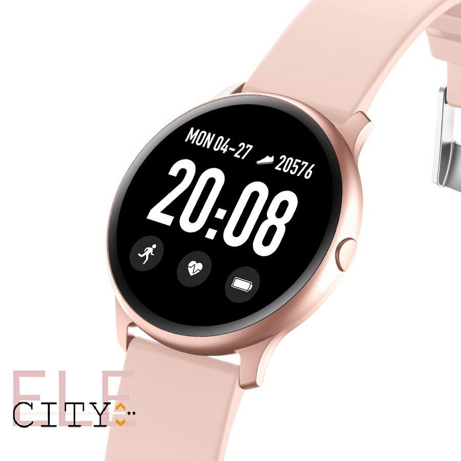 888ele⚡ KW19 Round Screen Smart Watch Real Time Heart Rate Measurement Step Count Blood Oxygen Sleep Monitoring