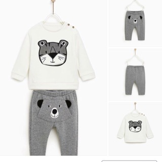 Bộ nỉ zara mèo trắng dư xịn