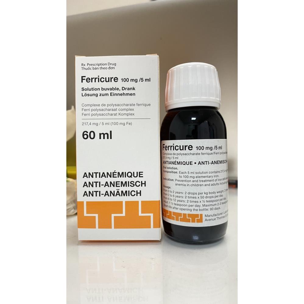 Siro Ferricure.Bổ Sung Sắt Nguyên Tố Cho Bé Từ Sơ Sinh Do Thiếu Máu