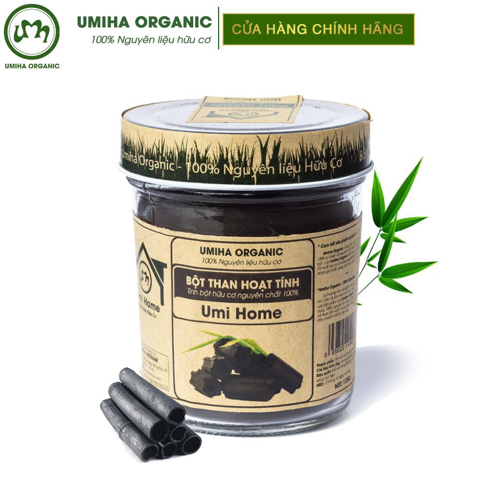 Bột Than Hoạt Tính làm trắng răng hữu cơ UMIHA nguyên chất | Activated Carbon Flour 100% Organic 125G