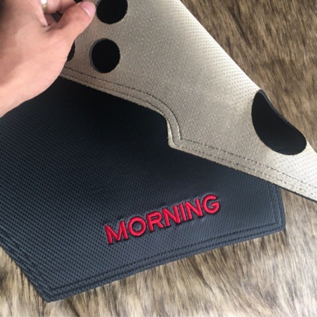 Morning,Thảm taplo da carbon cao cấp dành cho xe Kia Morning đời 2012 2013 2014 2015 2016 2017 2018  2019.