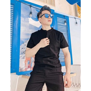 Bộ quần áo đũi nam chất liệu đũi thái dày bộ nam vải đũi trẻ trung