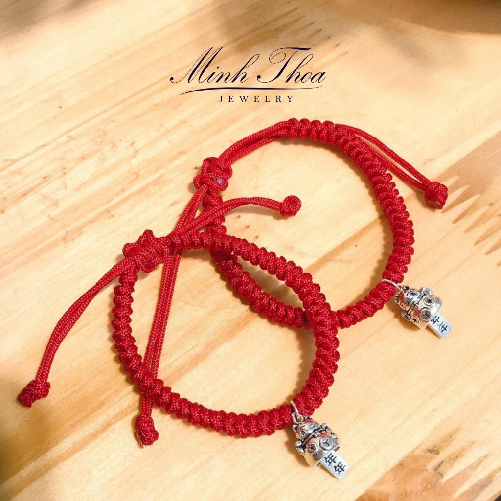 Lắc tay treo mèo thần tài bạc, vòng tay đôi trang sức cho cả nam và nữ Minh Thoa JEWELRY