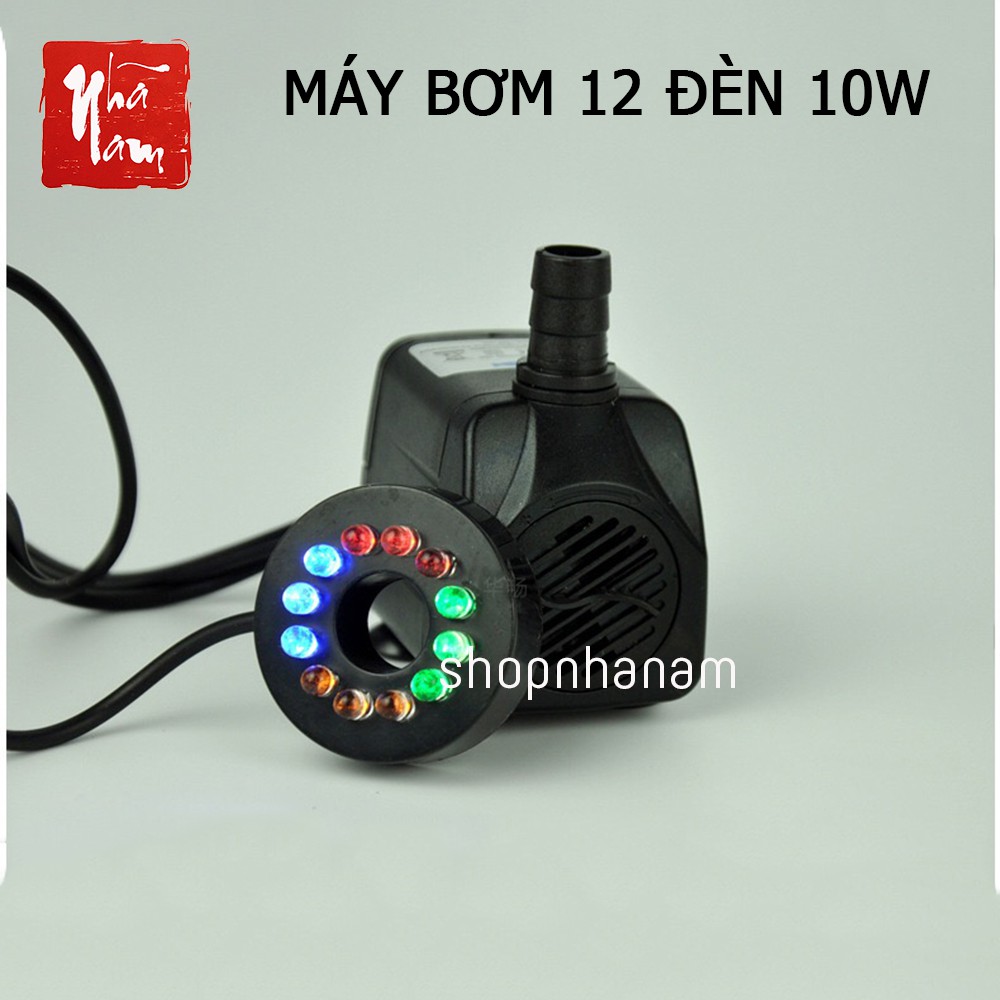 Máy bơm mini có đèn - máy bơm chìm - dùng cho thác nước phong thủy, bể cá