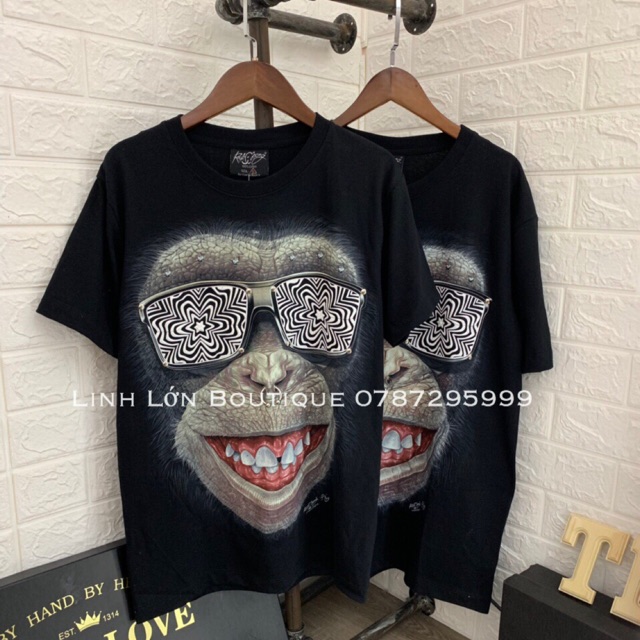 Áo đôi 3d thái hình đầu cả mặt trước vào sau