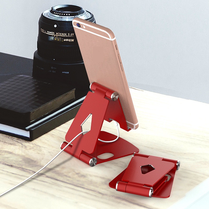 Giá Đỡ Điện Thoại / Máy Tính Bảng Bằng Hợp Kim Nhôm Có Thể Gấp Gọn Tiện Dụng