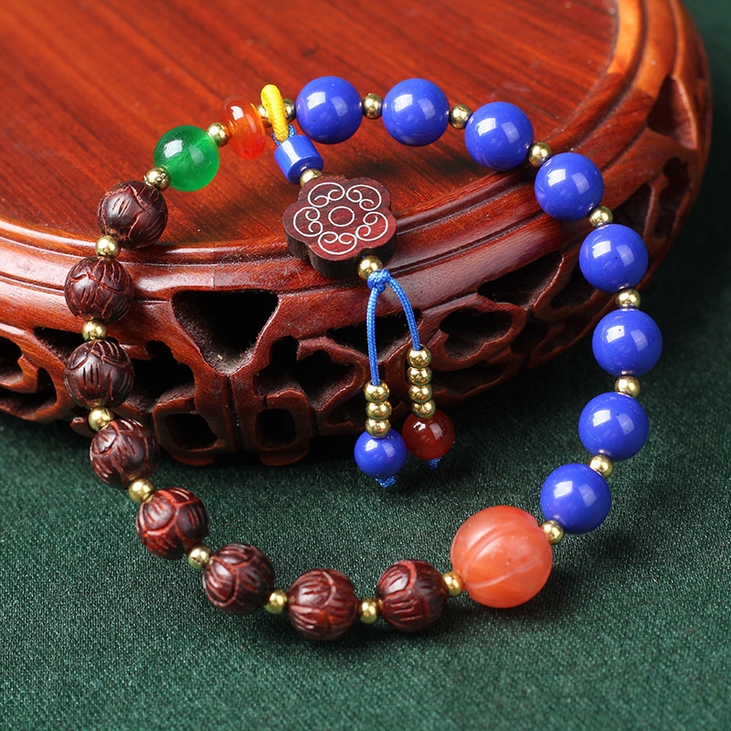 Vòng tay hoa sen khắc gỗ