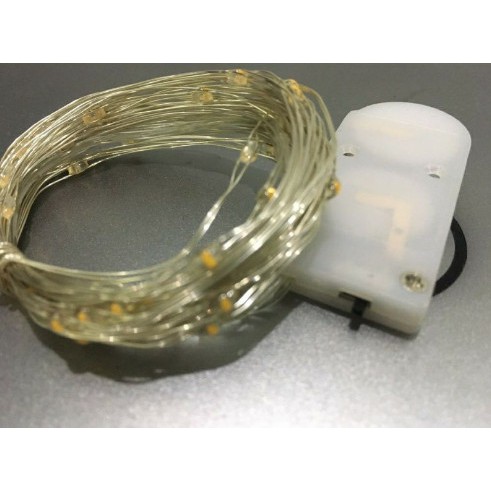 Dây Đèn Led 5m 50 bóng đèn Đom Đóm Chipsbling Fairy Lights vàng