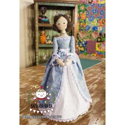 DIY Bộ Kit tự thêu búp bê CÔNG CHÚA CỔ TÍCH- thú nhồi bông tự làm, búp bê handmade - Handmade Nana Shop