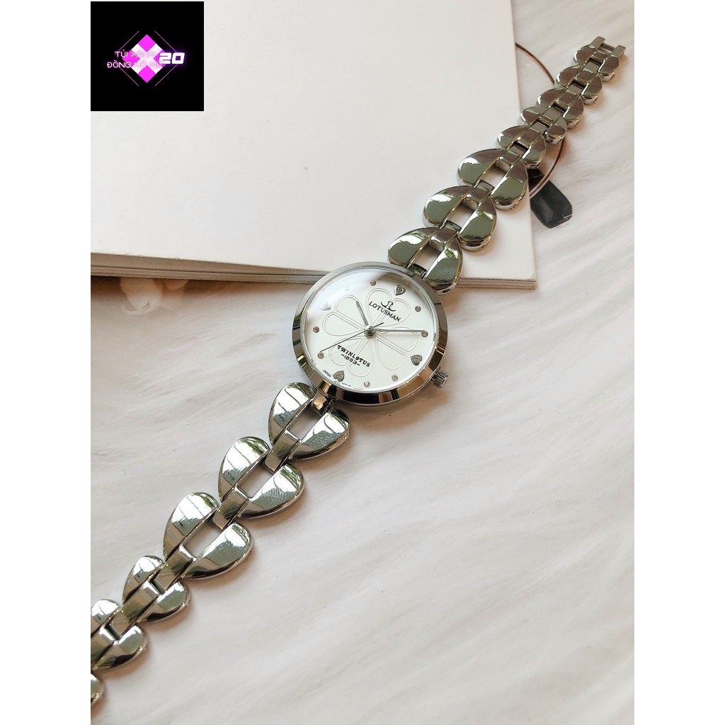 (Sẵn 4 màu ) Đồng hồ nữ lotusman LT14A stainless steel sapphire crystal case 26mm. 3atm