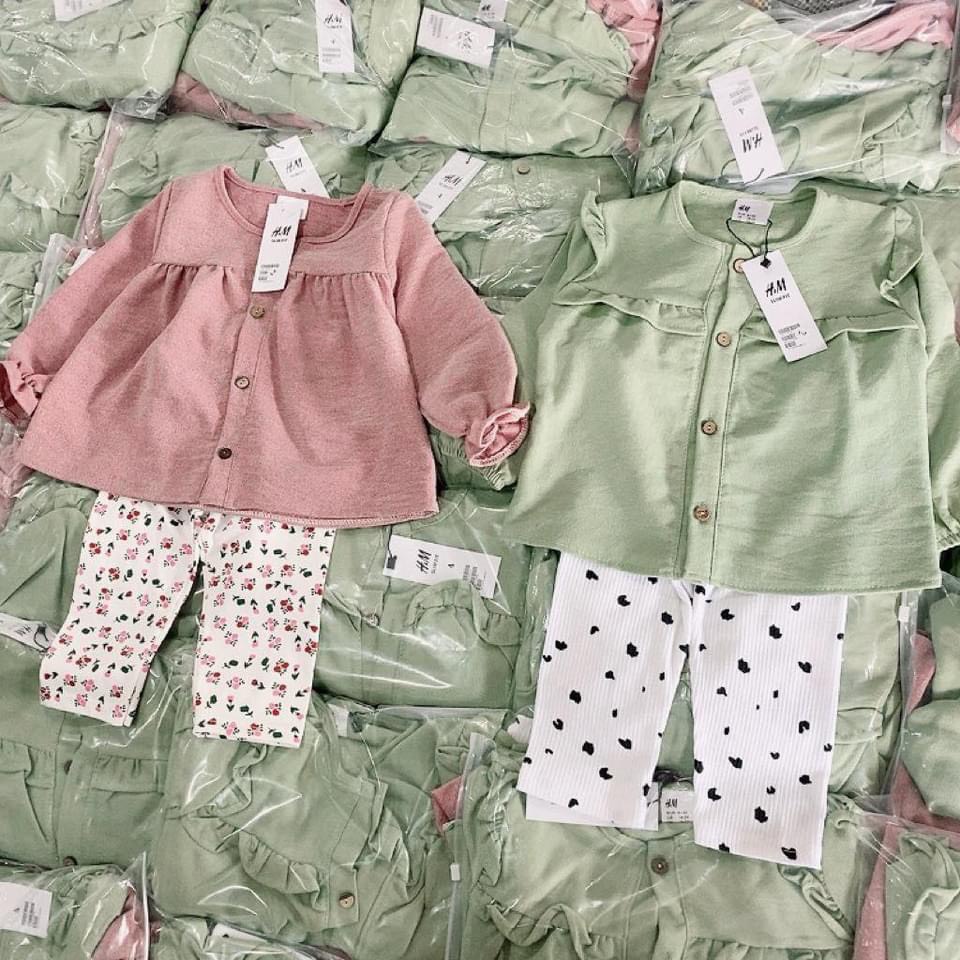  Bộ đũi xước kute quần legging bé gái