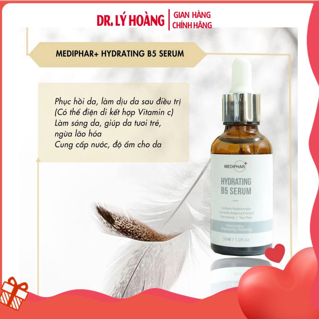 Serum B5 MEDIPHAR - Dưỡng Ẩm Phục Hồi Trắng Sáng Da Mờ Thâm Sạm Nám Chống Lão Hóa Da - 𝐃𝐫.𝐋𝐲́ 𝐇𝐨𝐚̀𝐧𝐠