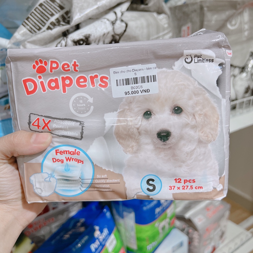 Bỉm chó mèo cái Pet Soft/ Diapers 12 miếng/bịch