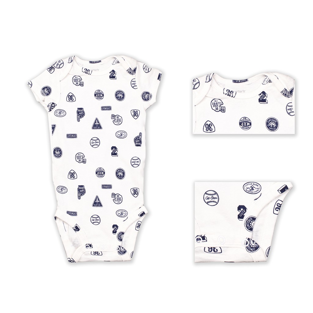 Bodysuit cho bé ngắn tay kẻ xanh chất liệu cotton  từ 0-24 tháng ❤126g594b