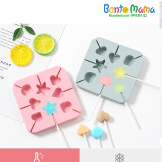 Khuôn kẹo mút vỏ sò sao biển