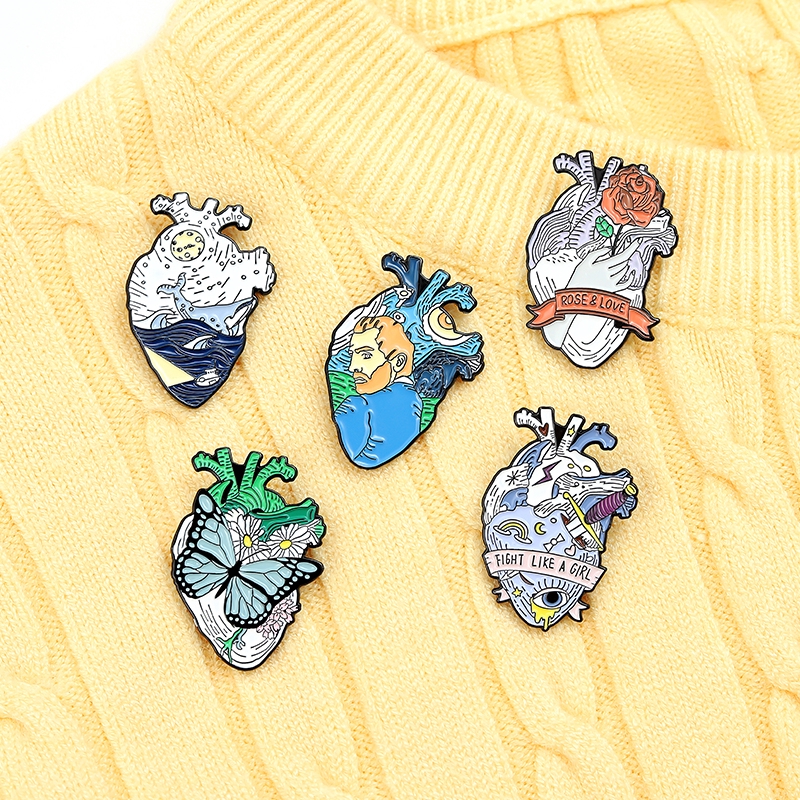 Ghim cài áo QIHE JEWELRY tùy chọn kiểu dáng thiết kế độc đáo