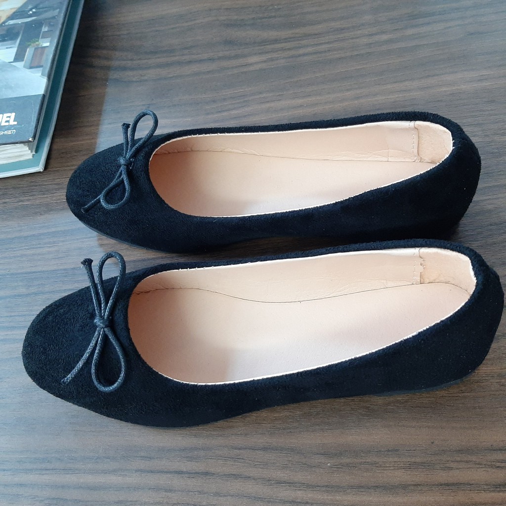 [Rẻ vô đối] Giày bệt nữ da lộn đính nơ xinh Hàn Quốc siêu hot 2020 | BigBuy360 - bigbuy360.vn