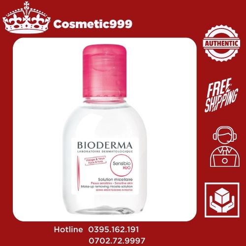 Nước tẩy trang bioderma 100ml pháp chính hãng cho da dầu mụn da nhạy cảm da khô Cosmetic999