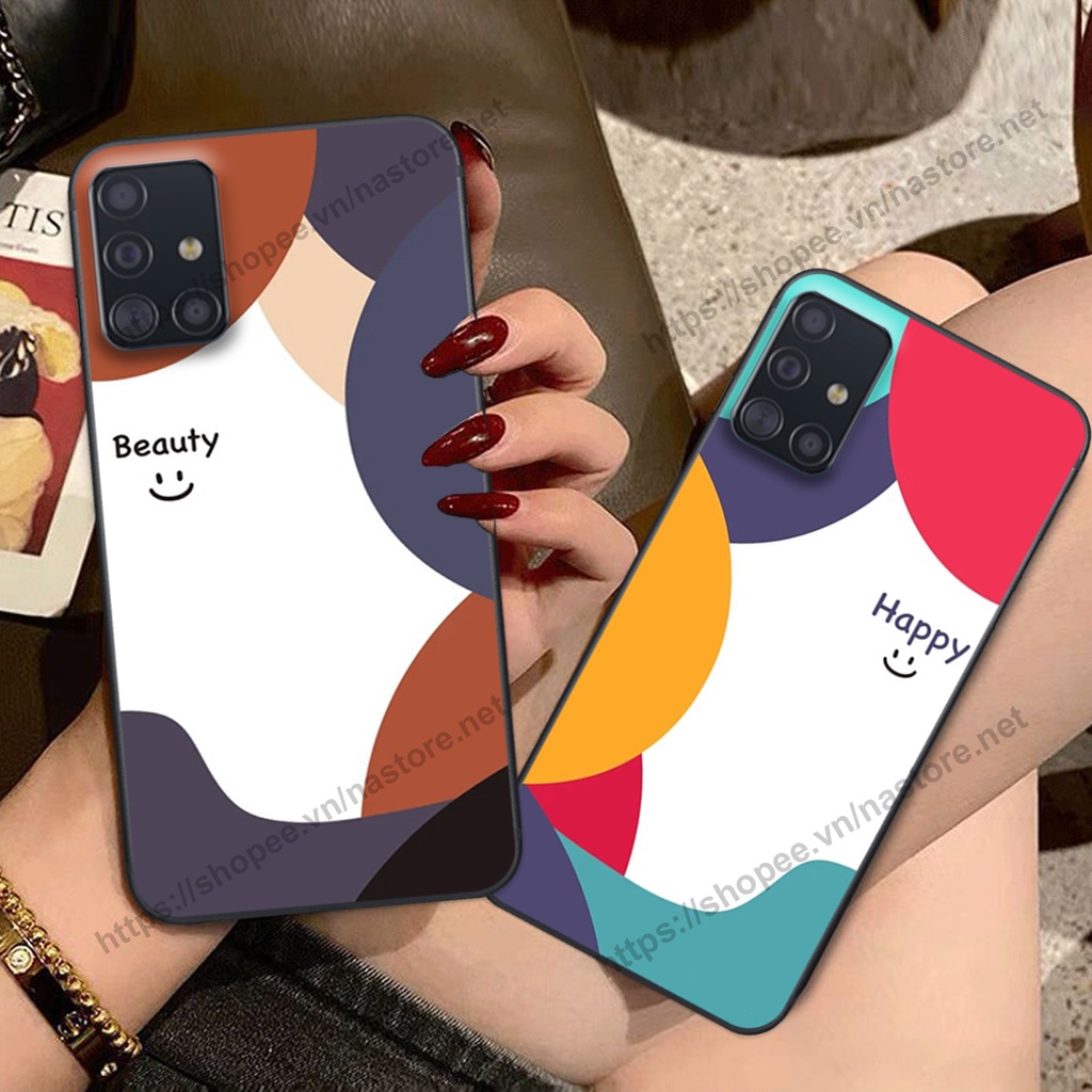 Ốp lưng Samsung A31 / A51 / A71 mặt cười, họa tiết caro đơn giản đẹp cute