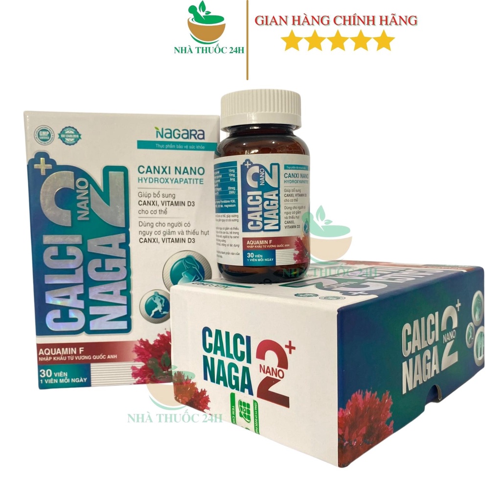 Calci Naga Nano 2+ - Bổ Sung Canxi Tảo Biển Cho Người Lớn, Phụ Nữ Có Thai, Người Loãng Xương