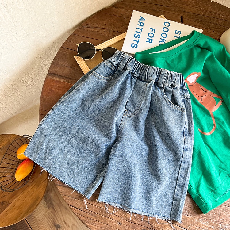 Quần Short Jean Xanh Gấu Rách Cho Bé Trai Shop Quần Áo Trẻ Em Phong Cách Hàn Quốc Moy Kids