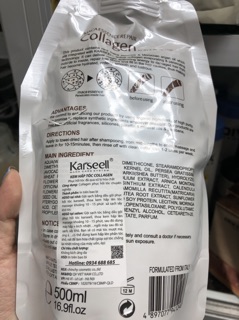 Dầu hấp tóc siêu mềm mượt Karseell collagen 500ml