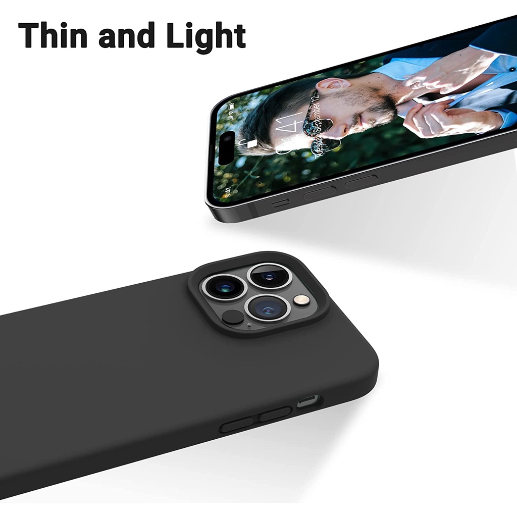 Ốp lưng silicon case Memumi Liquid cho iPhone 14 Pro Max  siêu mỏng 0.3mm - hotphukien phân phối