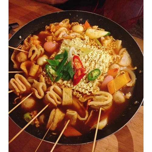 COMBO 500G Bánh Gạo Tokbokki Hàn Quốc + 500G Chả Cá Kèm 80G Sốt