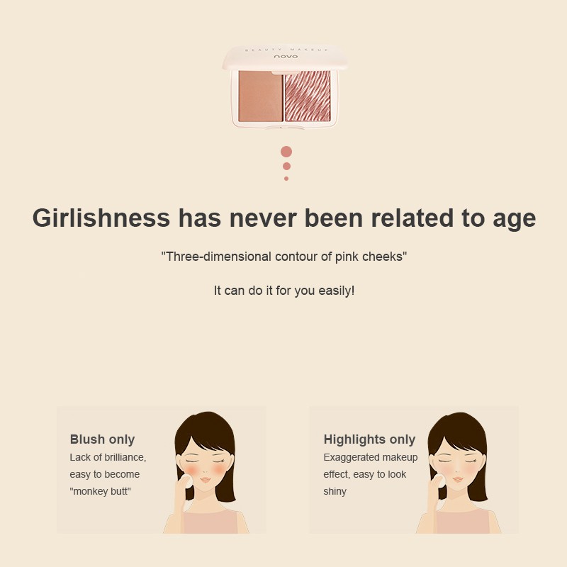 (Hàng Mới Về) Bảng Phấn Tạo Khối Và Bắt Sáng Hai Tông Màu Ngọc Trai Làm Sáng Tông Màu Da | BigBuy360 - bigbuy360.vn