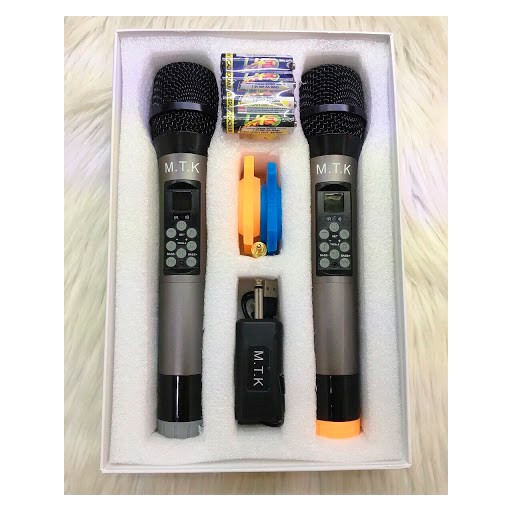 Micro không dây MTK 1 chuyên hát karaoke gia đình, micro oto, thu âm livestream, tùy chỉnh Bass,Treble trên thân mic