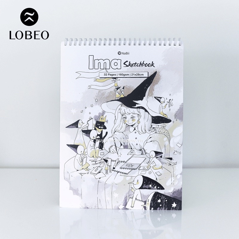 [Mã LIFEB04ALL giảm 10% tối đa 15K đơn 0Đ] [ LỖ STORE ] Sổ vẽ Nabii Ima Sketchbook - 160gsm 32 trang