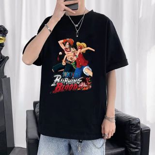 Áo Thun One Piece, Luffy, Ace 2 Màu Trắng Đen Giá Rẻ