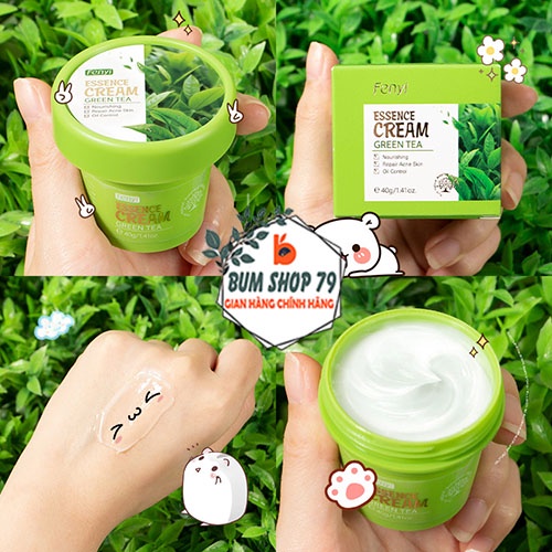 Kem dưỡng trắng da mặt Fenyi chiết xuất trà xanh 40g, Kem dưỡng da mặt trà xanh nuôi dưỡng sâu cho da hiệu quả