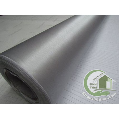 Giấy dán tường decal nhôm xước 3d -  - có sẵn keo dán
