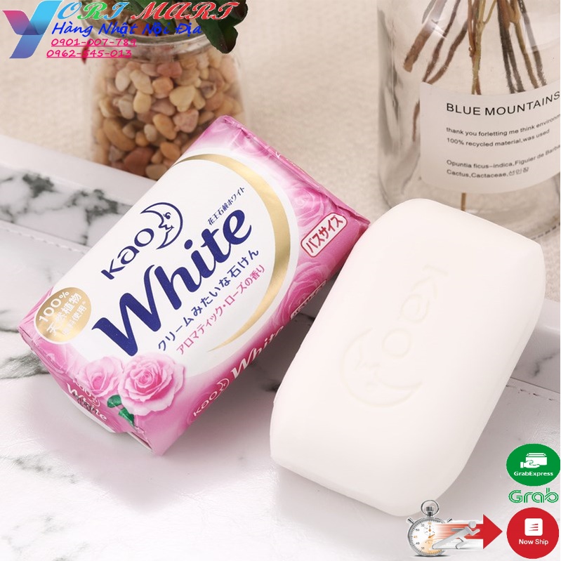 Bánh xà bông tắm trắng da White Kao Nhật Bản 130g