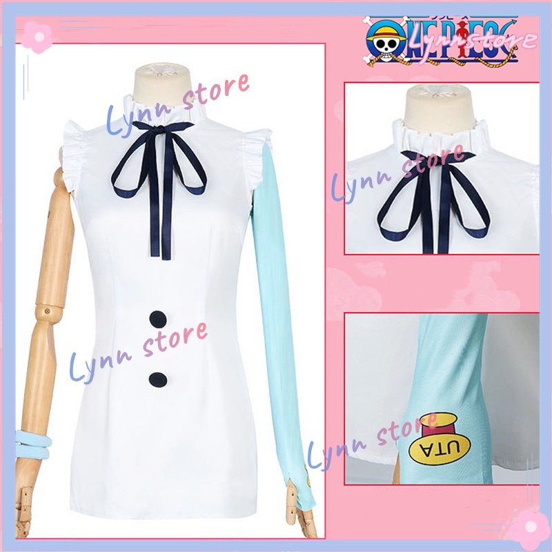 Hoạt hình ONE PIECE FILM RED Cosplay Trang phục Shanks Con gái UTA Trang phục Áo khoác Tóc giả Phụ kiện Trang phục Lorie