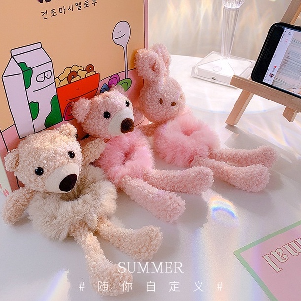 Dây Cột Tóc Hình Gấu Bông Dễ Thương Phong Cách Hàn Quốc, Vòng Tay Gấu Cute AMKO CT05