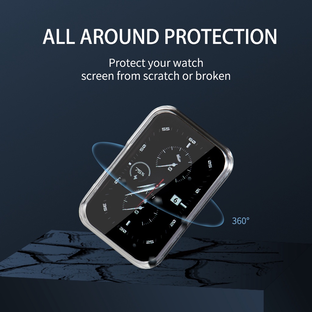 2in1 PET Film + PC Hard Case For Huawei Watch Fit Tempered glass integrated protective Cover
