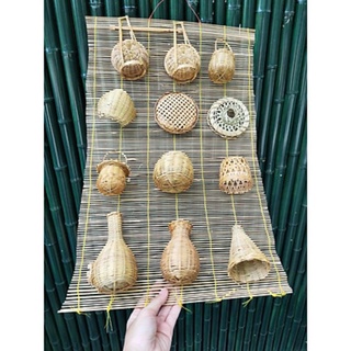 Xưởng sx- dĩ phên mây tre đan 12 món gắn mành - tre vn