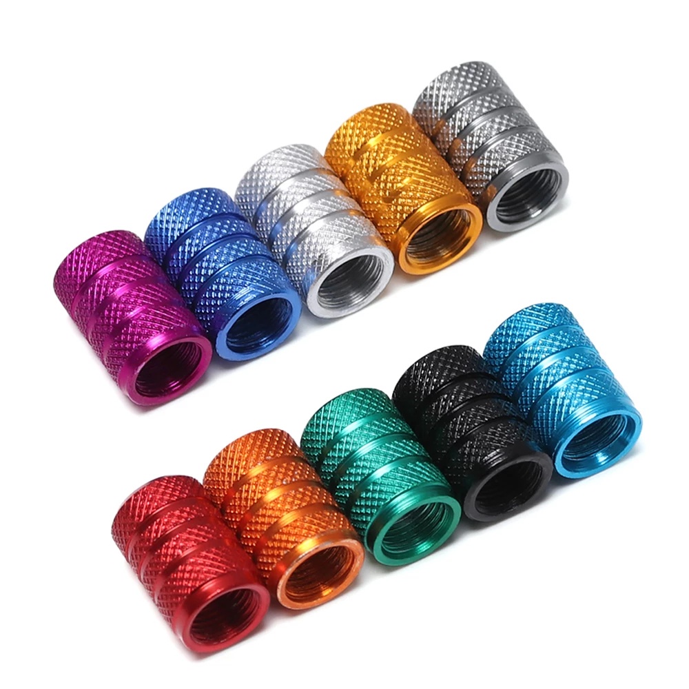 Bộ 1 hoặc 4 nắp đậy van bánh xe chống bụi bằng hợp kim nhôm