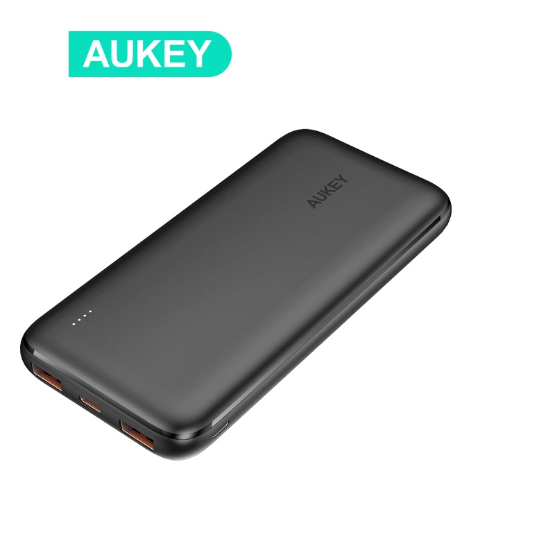 AUKEY PB-N73S Power Bank 10000mAh PD 18W Fast Charge 4 Ports USB C PD USB-A Micro-USB for iPhone Huawei Samsung Oppo Vivo